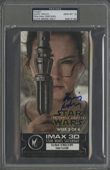 Daisy Ridley Autographed Star Wars Imax 3D Ticket (PSA/DNA GEM MT 10)